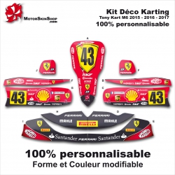 Kit déco M6 Tony Kart Karting Personnalisable Ferrari