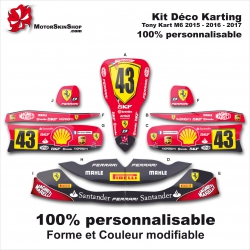 Kit déco Karting Tony Kart M6 Personnalisable Ferrari