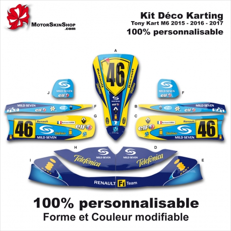 Kit déco Karting Tony Kart M6 Personnalisable Monster Energy Motorskin