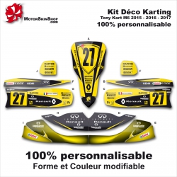 Kit déco M6 Tony Kart Karting Personnalisable Renault F1 2017