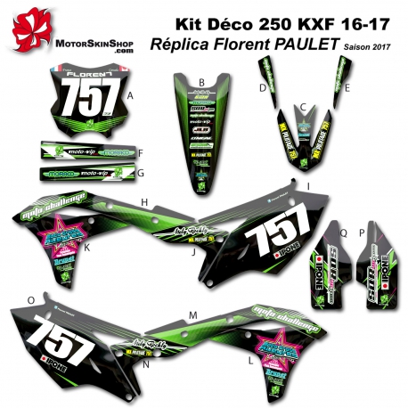 Kit déco 250 KXF 2017 Replica florent PAULET Saison 2017