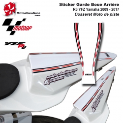 Sticker Garde Boue Arrière R6 YZF Yamaha 2009 à 2016