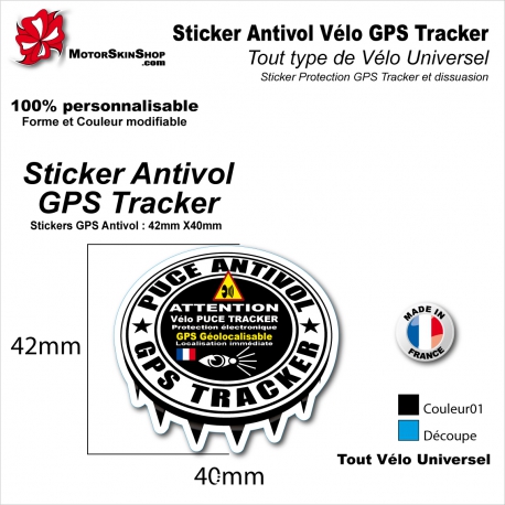 Sticker Puce Antivol vélo universel GPS Tracker