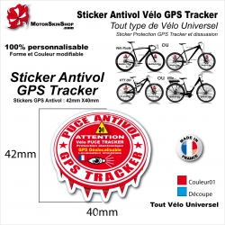 Sticker vélo, Traqueur GPS intégré, ⌀ 4,5cm, 3 pièces, Vélo de course, vélo de