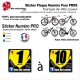 Sticker Plaque Numéro identification Vélo Pro