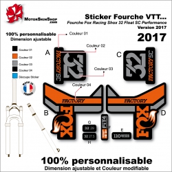 Sticker Fourche FOX RACING Factury SC 2017