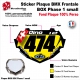 Sticker plaque BMX BOX Phase 1 small numéro nom age couleur pilote