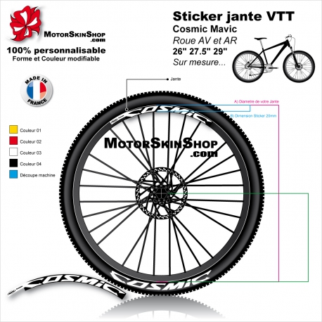 Sticker jante VTT Cosmic 26" 27.5" 29"