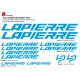 Sticker Lapierre Cadre VTT et Batterie 2018