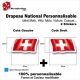 Sticker Drapeau SUISSE National Flottant