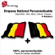 Sticker Drapeau BELGE National Flottant Belgique