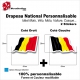 Sticker Drapeau BELGE National Flottant Belgique