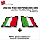 Sticker Drapeau ITALIE National Flottant Italien
