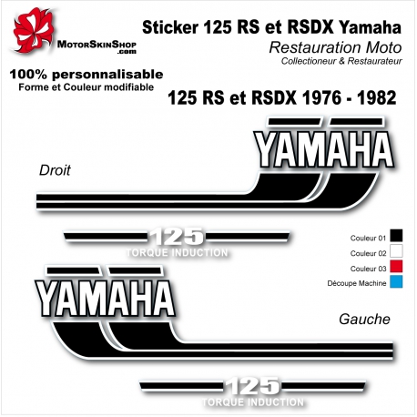 Sticker Yamaha 125 RS et RSDX 1976 - 1982