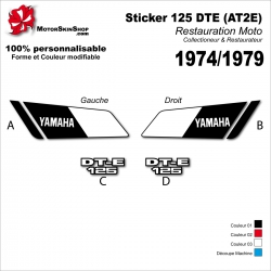 Sticker Yamaha Sticker 125 DTE (AT2E) 1974 - 1979