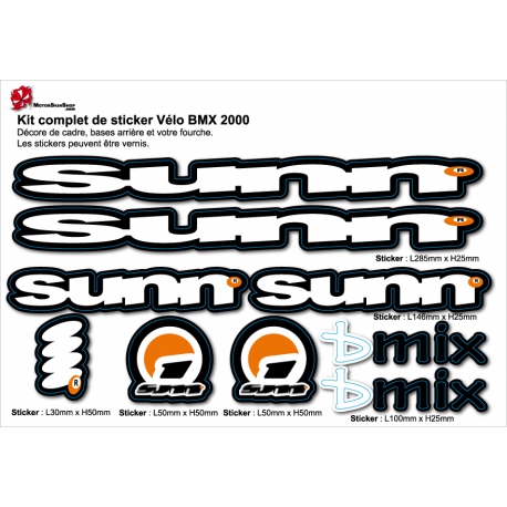 Sticker cadre Sunn Logo ancien Cadre BMX