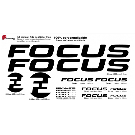 Sticker cadre Focus Izalco vélo XXL