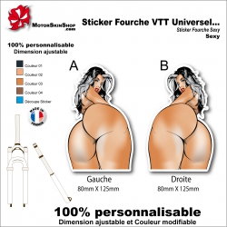 Sticker Fourche VTT Universel Fille Femme Sexy