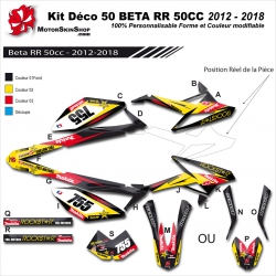 Kit déco 50 Beta RR 12-18 RockStar Makita 50CC à boite Perso