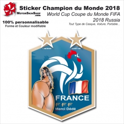 Sticker Champion du Monde football 2018 2ème étoile World Cup Coupe du Monde FIFA