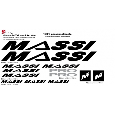 Sticker Massi PRO Cadre vélo XXL