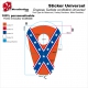 Sticker réservoir Drapeau sudiste confédéré Universel