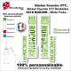 Sticker fourche RockShox Boxxer 2018 VTT Fourche Blanche