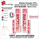 Sticker fourche RockShox Boxxer 2018 VTT Fourche Blanche