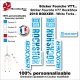 Sticker fourche RockShox Boxxer 2018 VTT Fourche Blanche