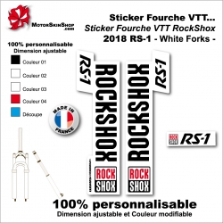 Sticker fourche RockShox RS-1 2018 VTT Fourche Blanche