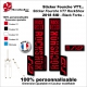 Sticker fourche RockShox Sid 2018 VTT Fourche Noir