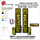 Sticker fourche RockShox Pike 2018 VTT Fourche Noir