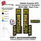 Sticker fourche RockShox Yari 2018 VTT Fourche Noir