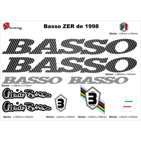 Sticker Basso cadre vélo ZER de 1998