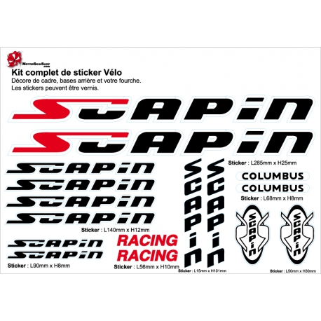 Sticker Vélo Scapin autocollant cadre pour Décoration