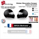 Sticker Nominatif Casque Moto Décoration Nom + Groupe Sanguin + Drapeau