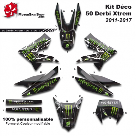 Kit Déco 50 Derbi Xtrem SM 2011-2017 C 50CC à boite Perso D