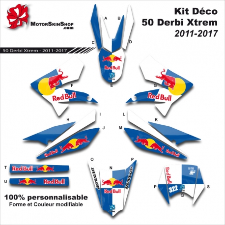 Kit Déco 50 Derbi Xtrem SM 2011-2017 A 50CC à boite Perso C
