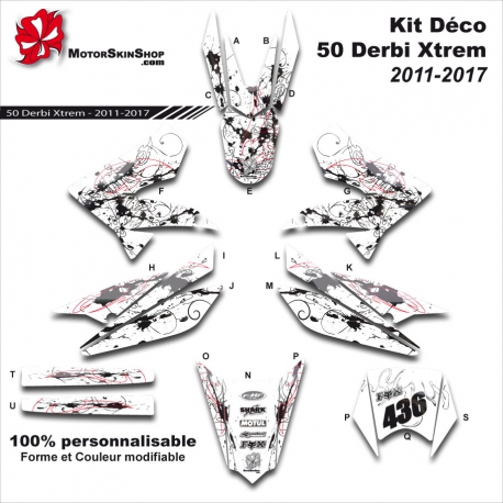Kit Déco 50 Derbi Xtrem SM 2011-2017 50CC à boite Perso E