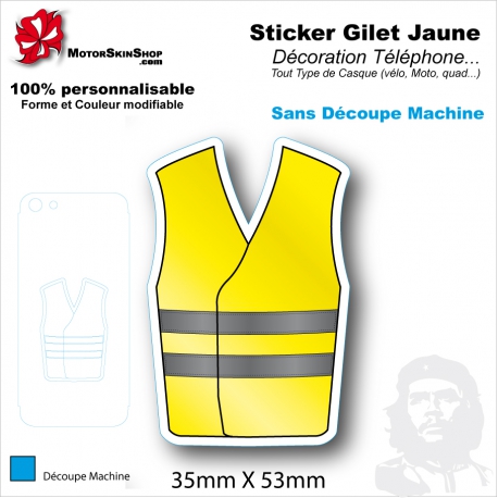 Sticker Gilet Jaune citoyen en colère