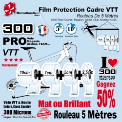 Rouleau Film Protection VTT Atelier PRO 300 Microns en rouleau Brillant ou Mat