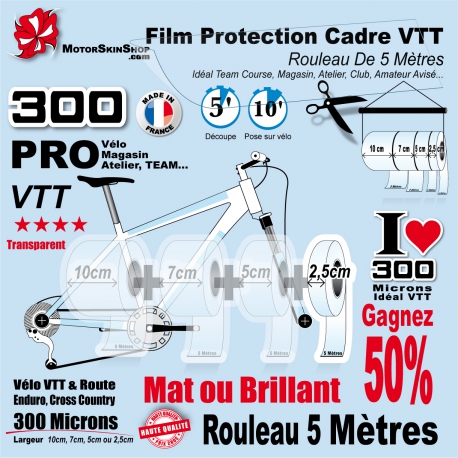 Film Protection VTT PRO 300 Microns en rouleau mat ou brillant