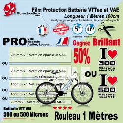 Film Protection Batterie VTTae VTT électrique Brillant VAE et Cadre