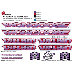 Sticker cadre BMX Mongoose Bikes 90-95