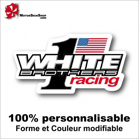 Sticker White Brothers Racing Vintage USA