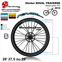 Sticker ROVAL TRAVERSE 2019 20mm 26" 27.5" 29"