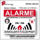  Sticker alarme maison autocollant Alarme Factice