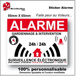  Sticker alarme maison autocollant Alarme Factice