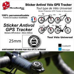 Sticker Antivol vélo universel Puce GPS Tracker Cadenas