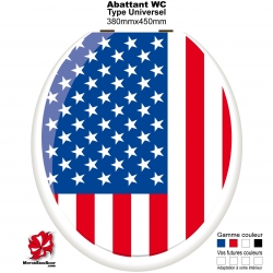 Sticker décoration Abattant WC Drapeau Américain